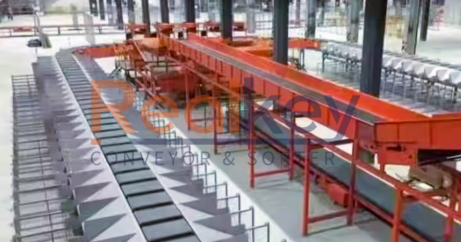 Adjustable Fire Resistant Sorter Conveyor System Parcel Sorting Machines