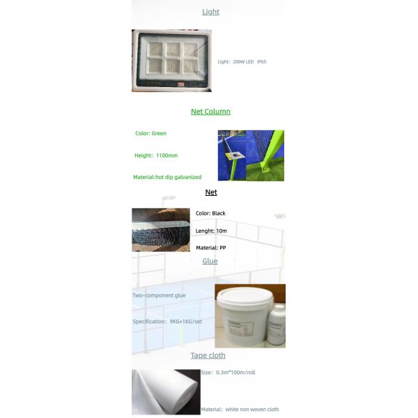 Padel court glass wall detail