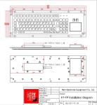 Stainless Steel Panel Mounted Keyboard With TouchPad Waterproof Dustproof