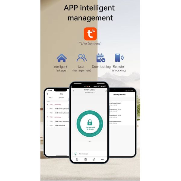 Tuya Smart Door Lock D7 with Fingerprint for 40-90MM Doors