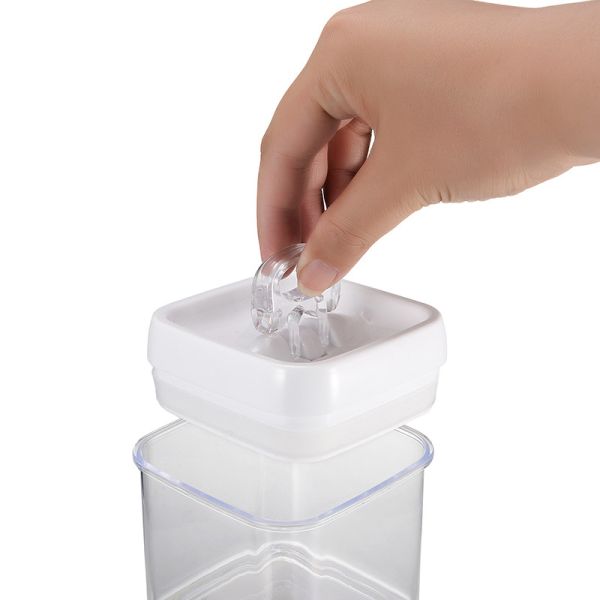 Customized 3.1L Square Kitchen Use Big Transparent Plastic Airtight Food Storage Container