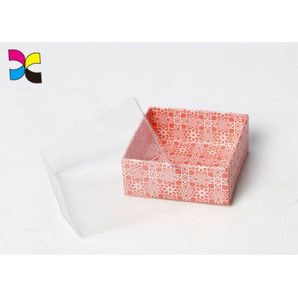 Colored Small Cardboard Presentation Boxes , Transparent PVC Lid Short Run Custom Boxes
