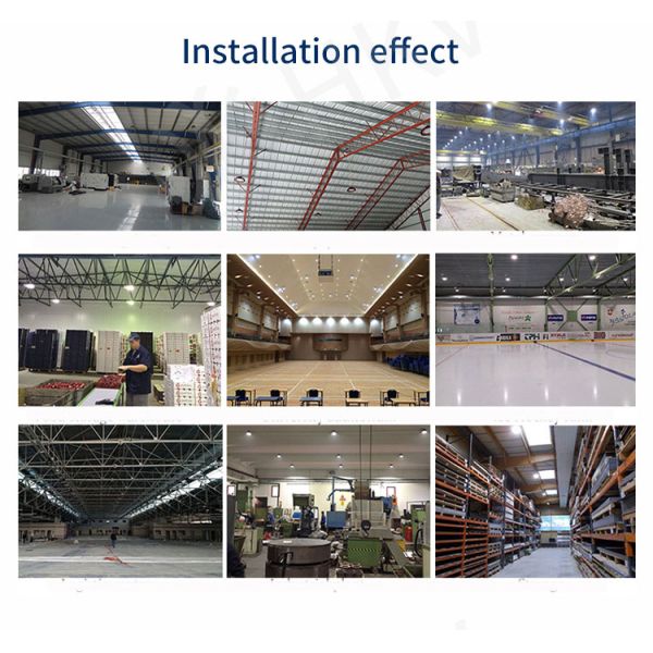 110lm/W LED High Bay Light Fittings HKV-UFO-200W SMD Warehouse High Bay Lighting