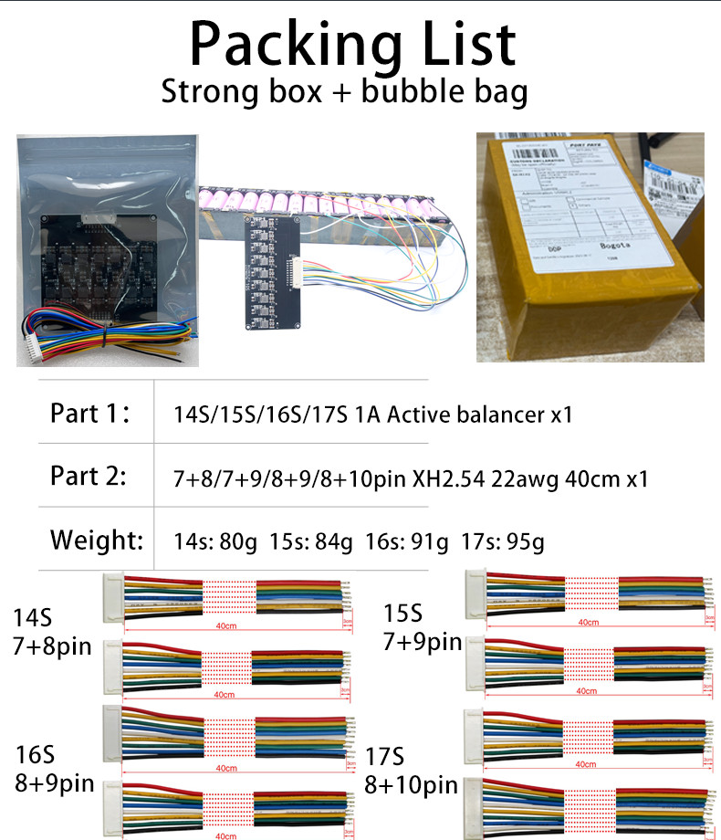 ODM 1A Active Equalizer Lifepo4 LTO Lipo Li-Ion 16s Battery Pack Balancer