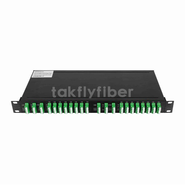 16CH DWDM MUX DEMUX with Monitor and Extention Port 1625nm OTDR and EDFA