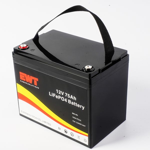Charged 12V Lithium Iron Phosphate Battery LFR 75AH Electric Motorcycle Battery Pack