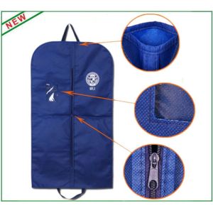 Peva Fold Down Hanging Suit Garment Bag For Suits , Storage Hanging Clothes Bag
