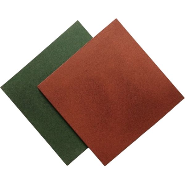 Puzzle Edge Rubber Interlocking Floor Tiles Red / Blue Composite Rubber Flooring