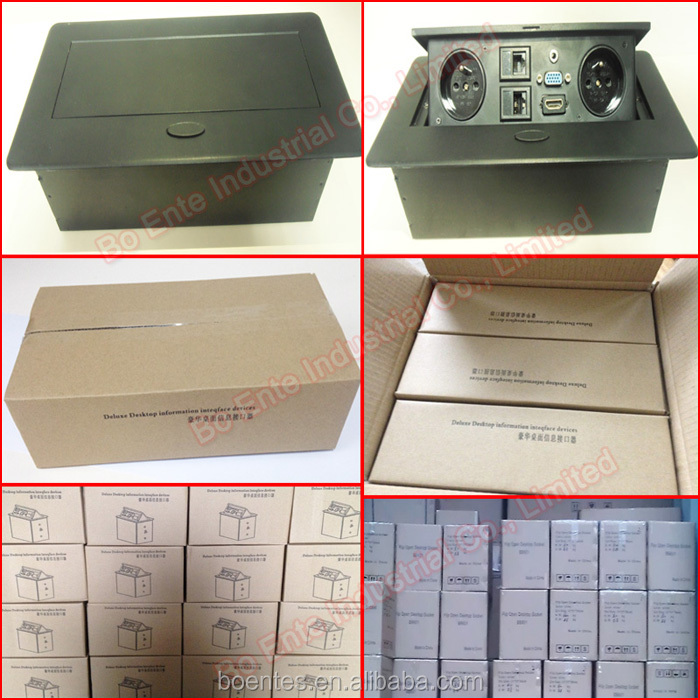 Guangzhou Office Desk Socket Box/Table pop up box/hidden power plug socket