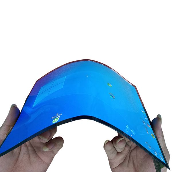 Flexible OLED display close-up view