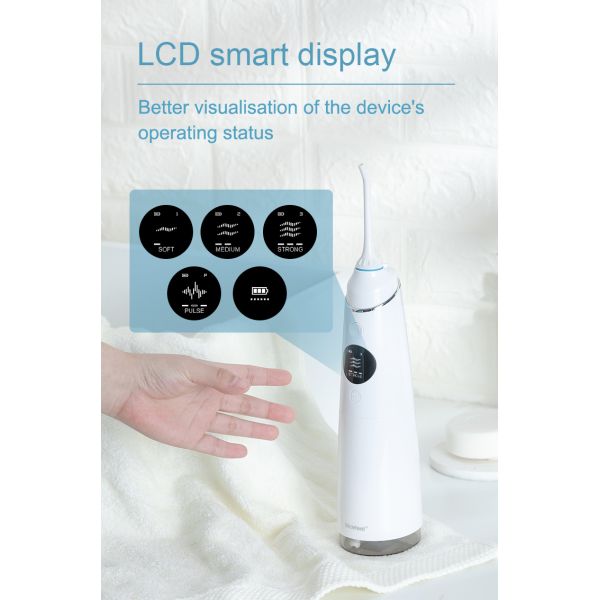 LCD Smart Display Handheld Oral Irrigator With 300ml Water Tank