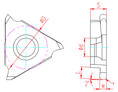 CNC Grooving Insert with PVD Coating HYGBA43R090-025PR(3D169/0251) HYB208, Suitable For Difficult-to-machine Materials Except High-temperature Alloys.