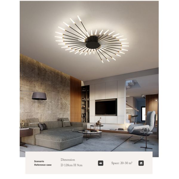Fireworks LED Chandelier For Living Room Bedroom Home Modern Ceiling Lamp Lighting