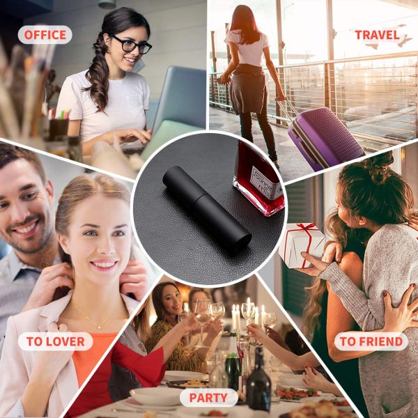 Wooden small Twist And Spritz Atomiserbottle inner glass vial with top aluminum Sprayer