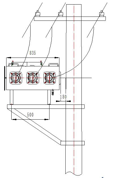 Electrical SF6 Gas Insulation Pole Mounted Switch , 3 Phase Linkage High Voltage Switch