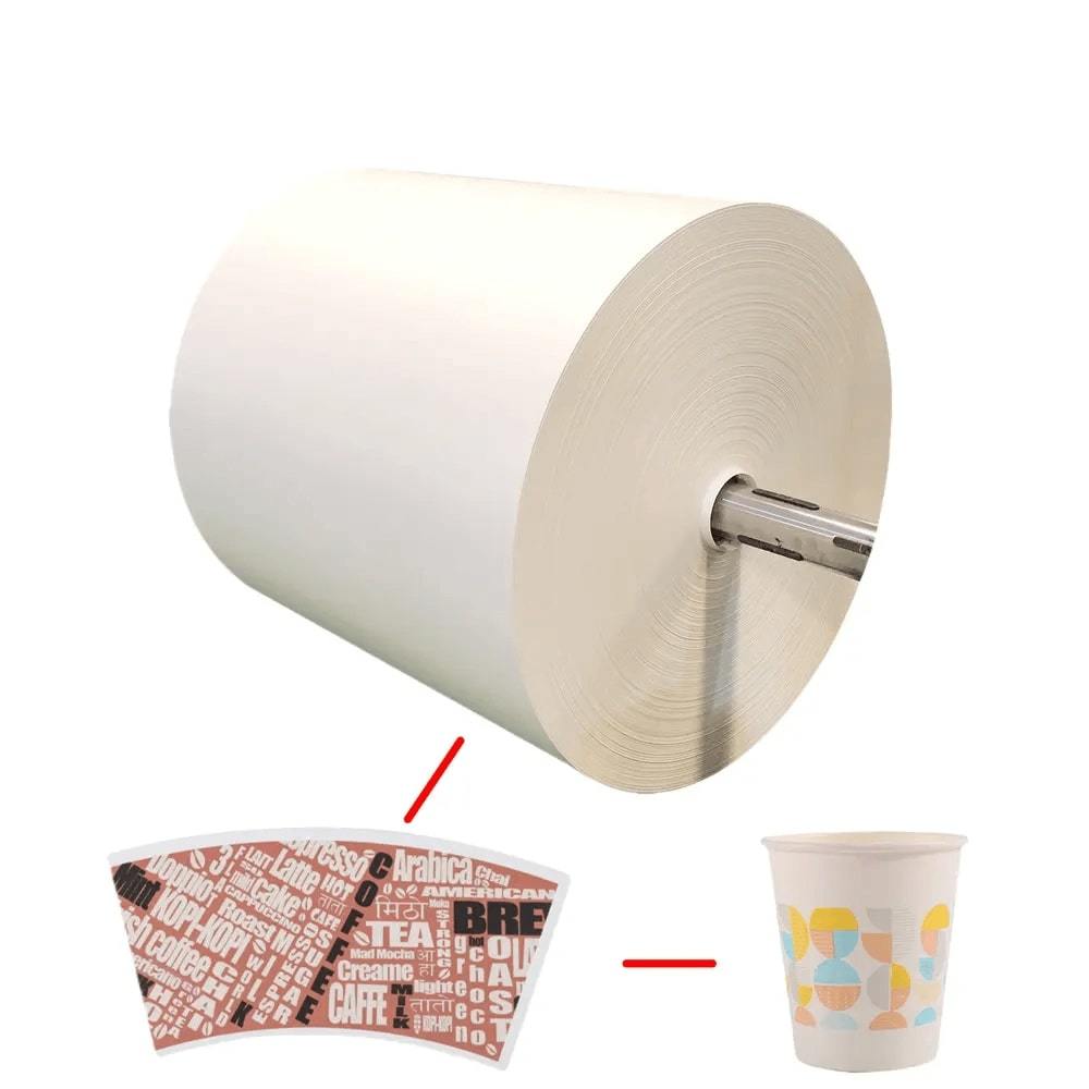China Polyethylene Coated Paper greaseproof paper roll for paper cups on sale