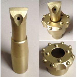 Taper 6 - 12 Degree Dome Bit / Hole Opener Drill Bit H22 X 108mm Shank