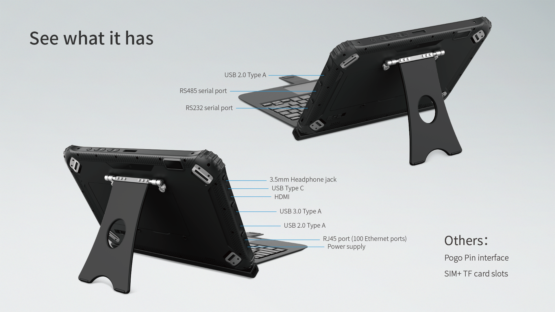 12.2-Inch 2-in-1 Detachable Rugged Laptop with Simcard 8GB RAM Touch Screen and Keyboard