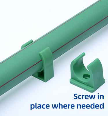 White Plastic Conduit Clamps Convenient Plastic Pipe Support Brackets