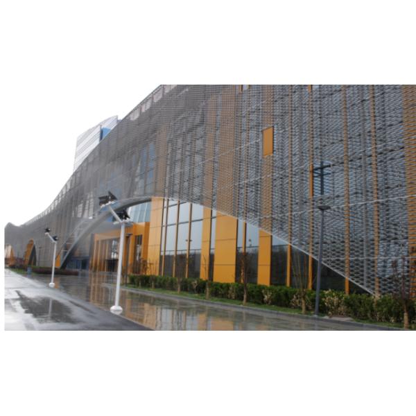 Aluminum 3003 Expanding Wire Mesh 0.5mm Thickness Metal Building Facade Customized