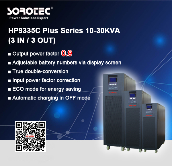 3 Ph in / 3Ph out 10Kva 9Kw Uninterrupted Power Supply CE ROHS Approval