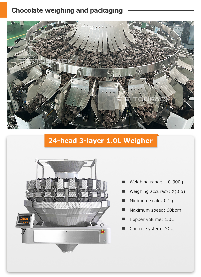 Automatic Potato Chips Pillow Bag Packaging Machine with Multi Head Weigher Vertical Packing Machine for Snackes