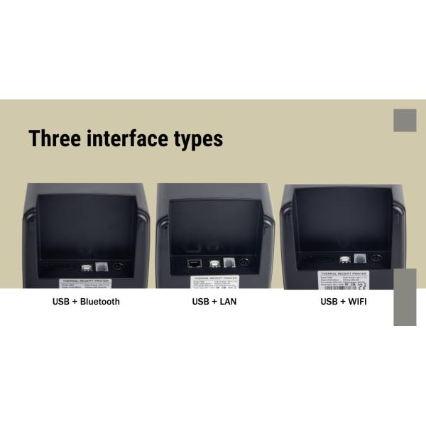 T80C 80mm Thermal Printer With USB LAN BT WIFI For POS Terminal Retail/Restaurant Shops