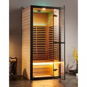 Buy cheap Canadian Hemlock Spectrum 1 Person Dry Steam Infrared Sauna Room Home Spa Fitness product