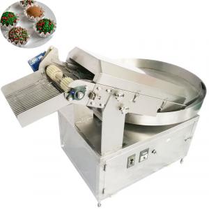 China Automatic cocoa powder chocolate sprinkles rotary table coating machine on sale