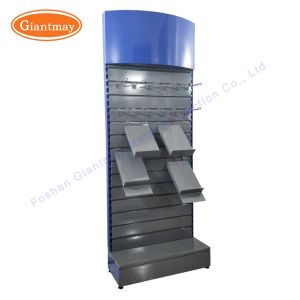 China Cosmetic Floor Stand Freestanding Display Slatwall on sale