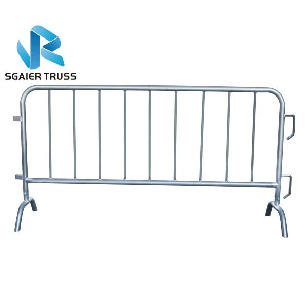 8Ft Silver Heavy Duty Interlocking Crowd Control Barrier