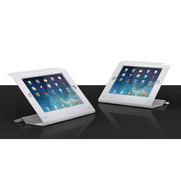 COMER anti-theft locking tablet counter-top display mounting 360 degree rotating tablet stands for digital retail stores