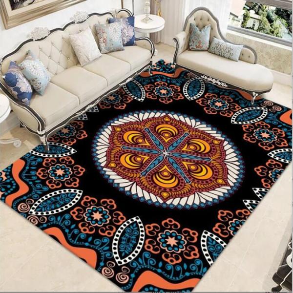 Home Chinese Classical Soft Velvet Mat Living Room Floor Carpets Large Area Carpet Thickened
