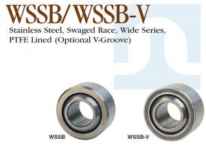 China Light Industrial Stainless Steel Spherical Bearings WSSB - V Swaged Race Wide Series on sale