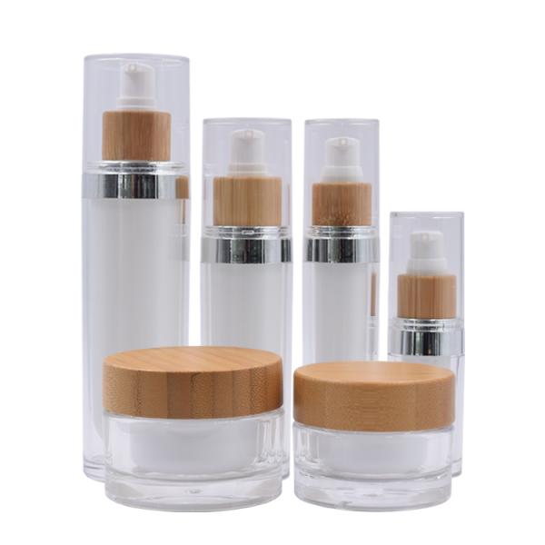 40ml 100g Airless Glass Cosmetic Bottles Moisturizers Airless Pump Jars Smooth Closure