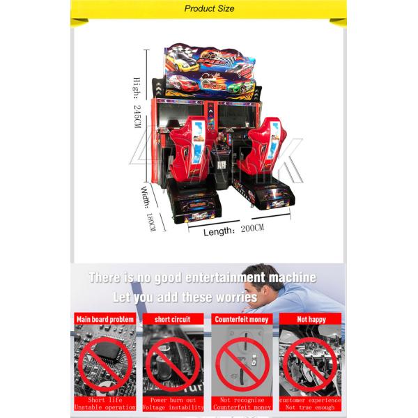 Cheap Double Players old style classic arcade Racing Game Machine Alloy Steel Structure With 1 Year Warranty