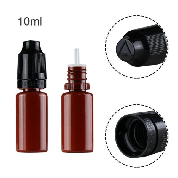 Brown Pet Essential Oil Bottle 10ml Black Cap Clear Nesse No Leaking Portable