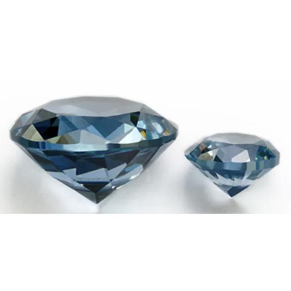 Round Brilliant Cut Ocean Blue Synthetic Gem Crystal Loose
