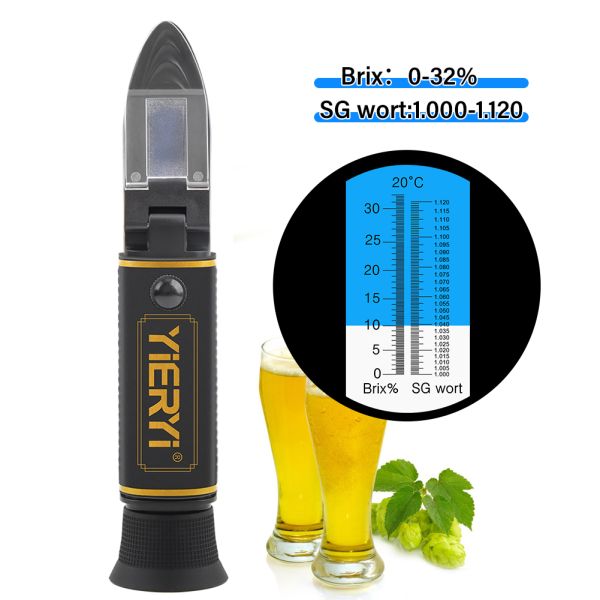 Lightweight Brix Refractometer User Friendly Design for Quick Brix Percentage Testing in Wine Brewing and Food Processing