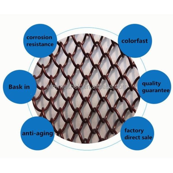 Sample Customization Black Color Metal Curtain Net for Restaurant Lounge Partition Decorative Chain Link Fence Mesh