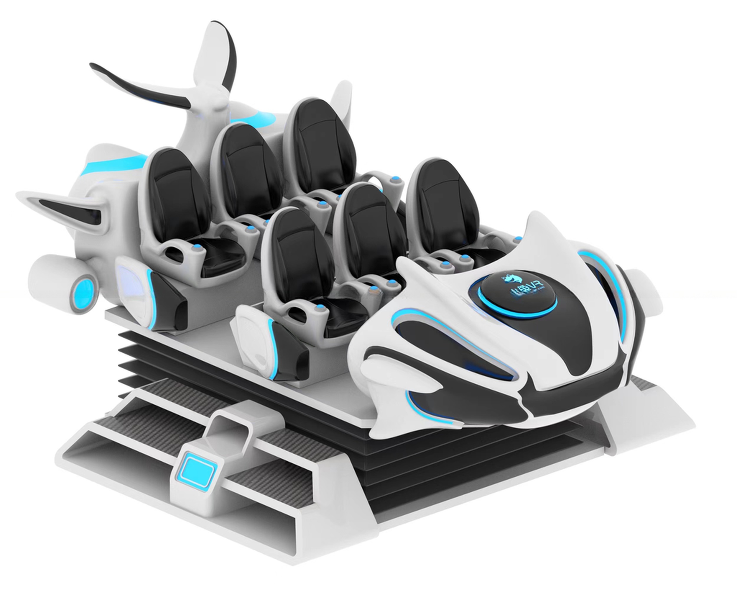 9D VR Cinema 6 Seats system in operation