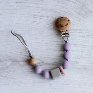 Buy cheap Beech Wooden Chewable BPA Free Silicone Teething Beads Pacifier Chain product