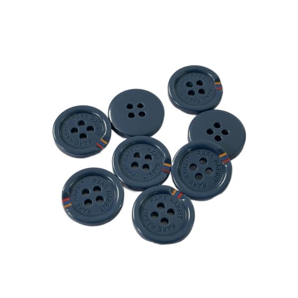 Plastic Resin Buttons Silk Printed The Color On Edge Special Moulding With Rim Engraved Logo For Sewing