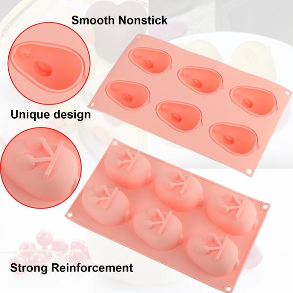 3D Mini Silicone Baking Mold For Mousse Cake Fondant Soap Ice Cream Chocolate Candy Rabbit Molds 6 Cavitity