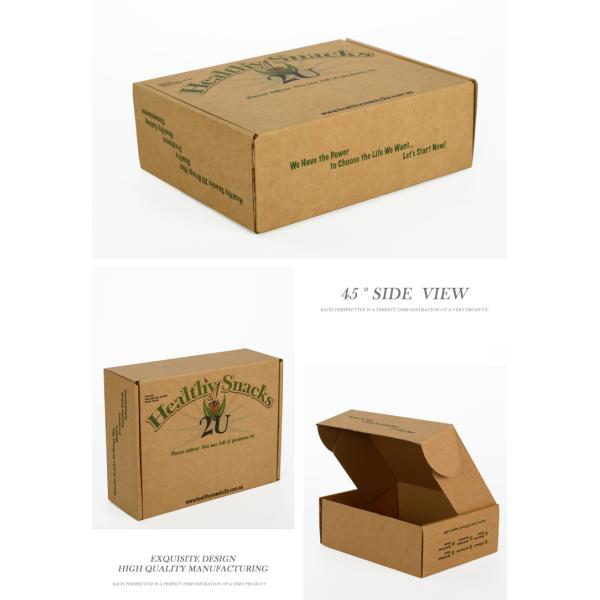 Brown Corrugated Printed Mailer Boxes / Cardboard Shipping Boxes Custom Sizes