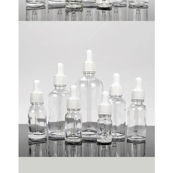 White Fine Ribbed Glass Essential Oil Bottles With Dropper 0.1kg