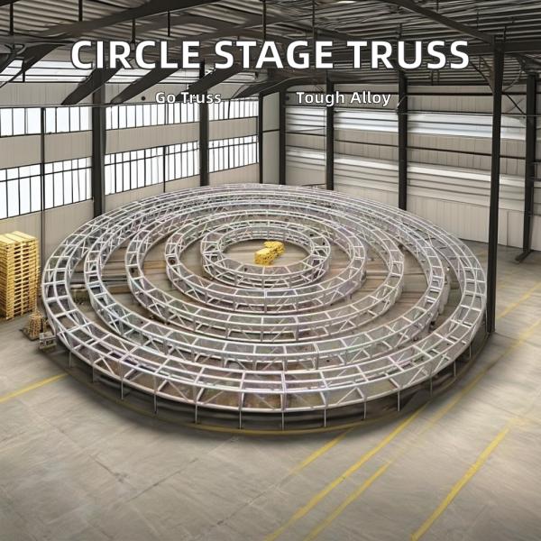 Custom Circle Truss Lighting , Silver 6082-T6 Aluminum Truss Lighting