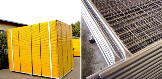 PVC Coated Temporary Fence Panels 5.0mm Wire Diameter Heat Treated