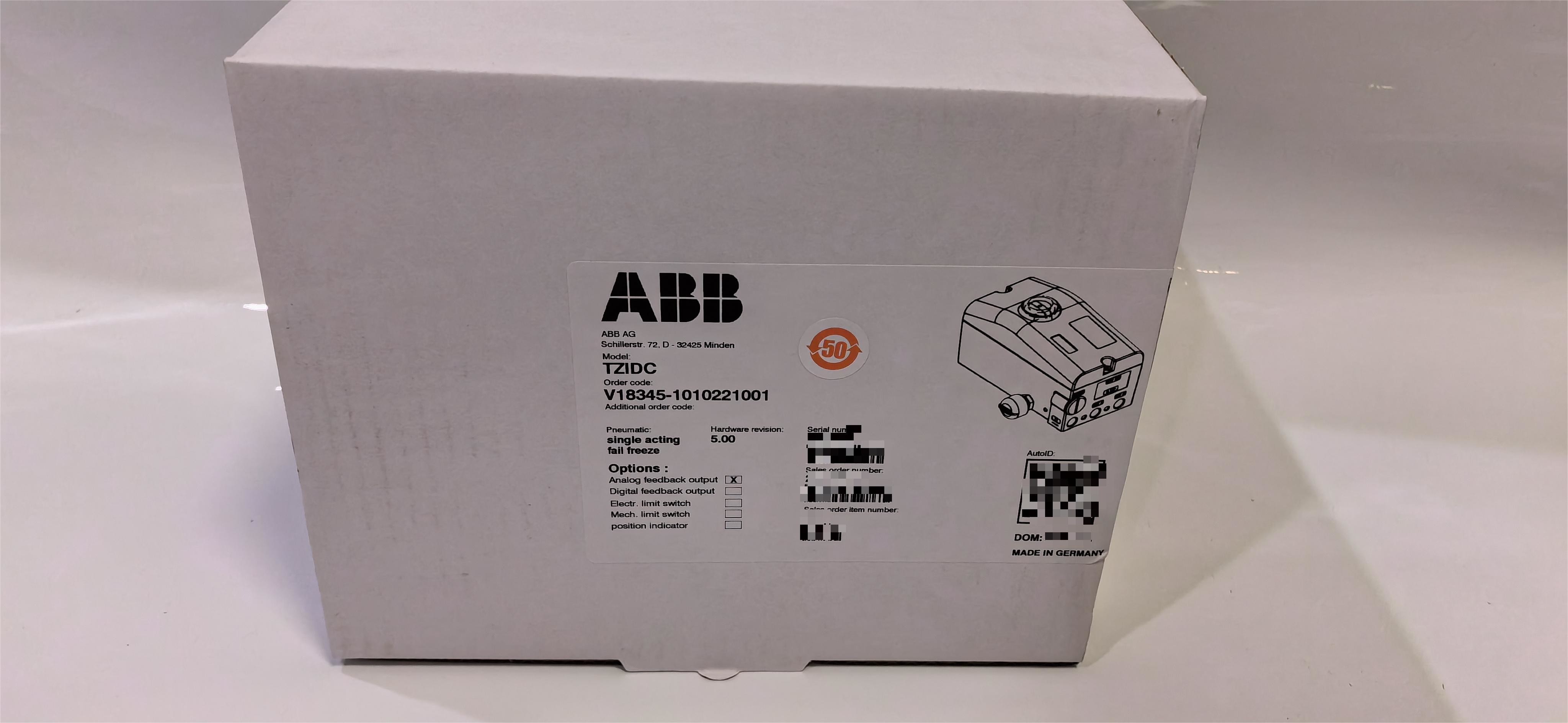 Buy cheap ABB TZIDC Digital Positioner V18345-1010221001 1/2 NPT product