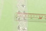 Delicate Fanlike Sequin Lace Trim 60mm Width Bugles Equipped